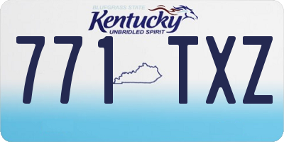 KY license plate 771TXZ