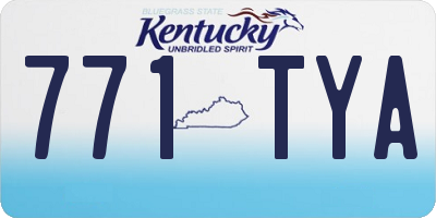 KY license plate 771TYA