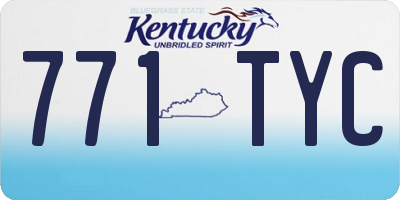 KY license plate 771TYC