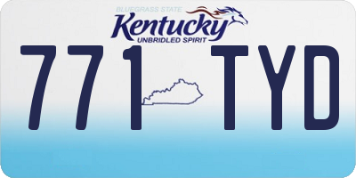 KY license plate 771TYD