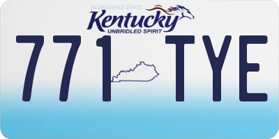 KY license plate 771TYE