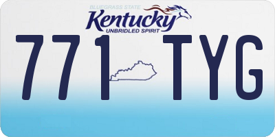 KY license plate 771TYG