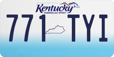 KY license plate 771TYI