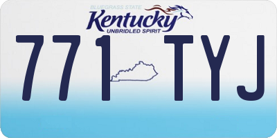 KY license plate 771TYJ