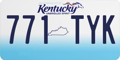 KY license plate 771TYK