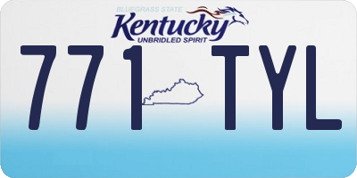KY license plate 771TYL