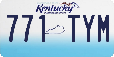 KY license plate 771TYM
