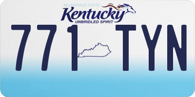 KY license plate 771TYN