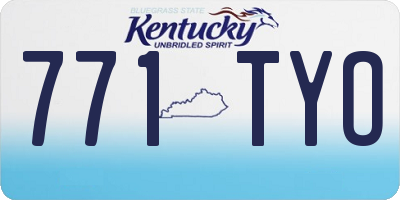 KY license plate 771TYO