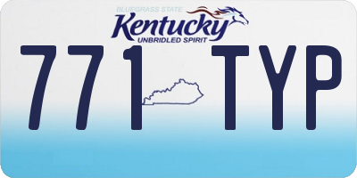 KY license plate 771TYP