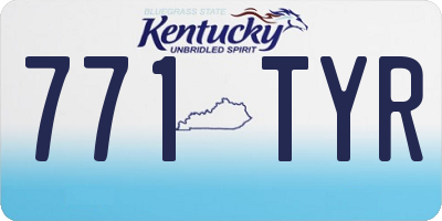 KY license plate 771TYR