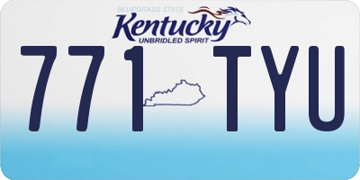 KY license plate 771TYU