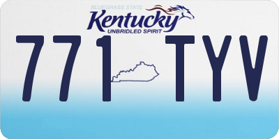KY license plate 771TYV