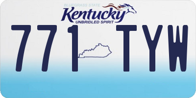 KY license plate 771TYW