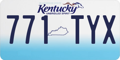 KY license plate 771TYX