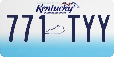 KY license plate 771TYY