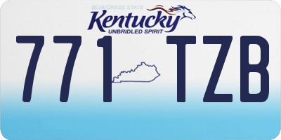 KY license plate 771TZB
