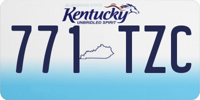 KY license plate 771TZC