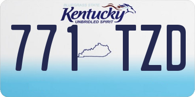KY license plate 771TZD