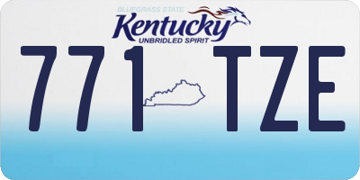 KY license plate 771TZE