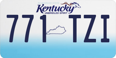 KY license plate 771TZI