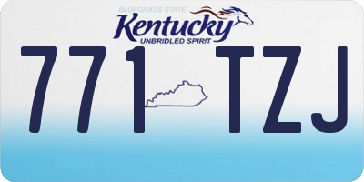 KY license plate 771TZJ