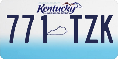 KY license plate 771TZK