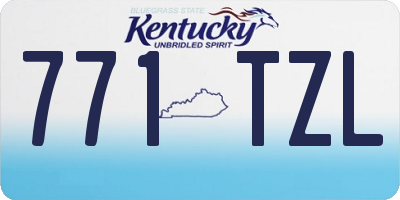 KY license plate 771TZL