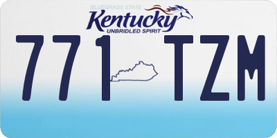 KY license plate 771TZM