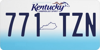 KY license plate 771TZN