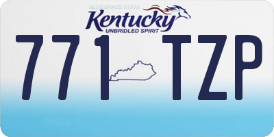 KY license plate 771TZP