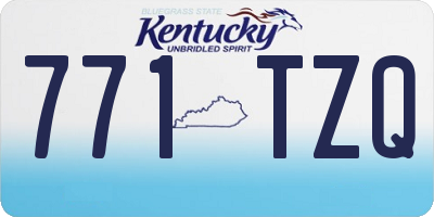 KY license plate 771TZQ