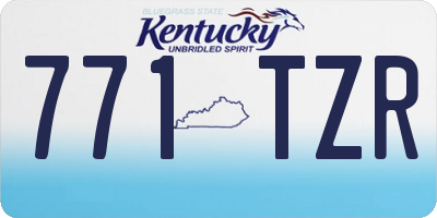 KY license plate 771TZR