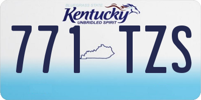 KY license plate 771TZS