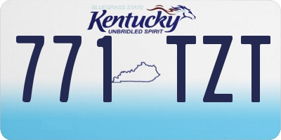 KY license plate 771TZT