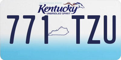 KY license plate 771TZU