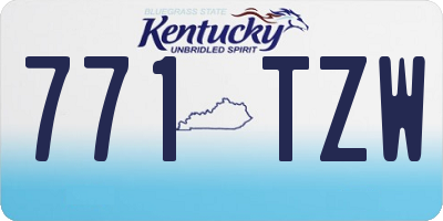 KY license plate 771TZW