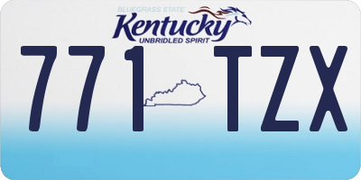 KY license plate 771TZX