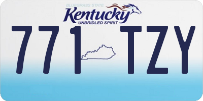 KY license plate 771TZY