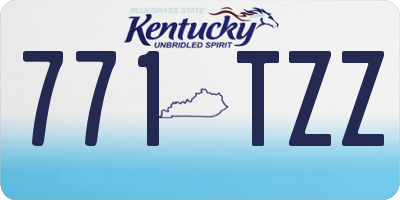 KY license plate 771TZZ