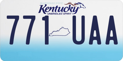KY license plate 771UAA