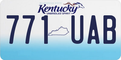 KY license plate 771UAB