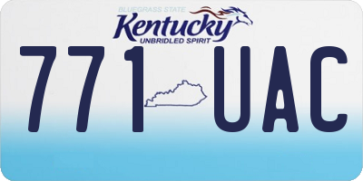 KY license plate 771UAC