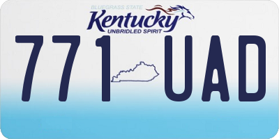 KY license plate 771UAD