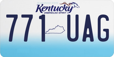 KY license plate 771UAG