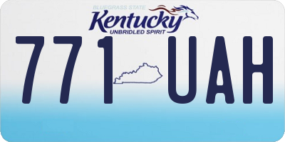 KY license plate 771UAH