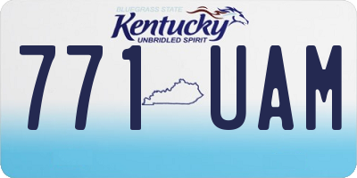 KY license plate 771UAM