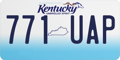 KY license plate 771UAP