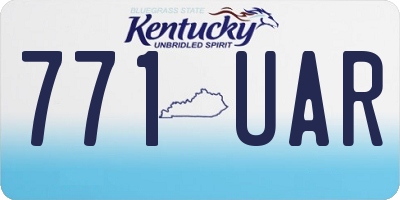 KY license plate 771UAR