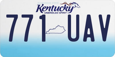 KY license plate 771UAV